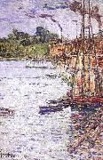 Childe Hassam The Mill Pond at Cos Cob Spain oil painting artist